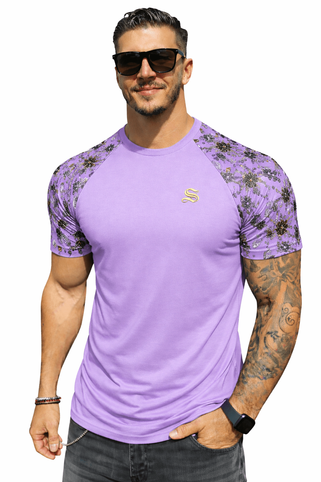 KoAzo 328 - Velvet T-shirt for Men - Sarman Fashion - Wholesale Clothing Fashion Brand for Men from Canada