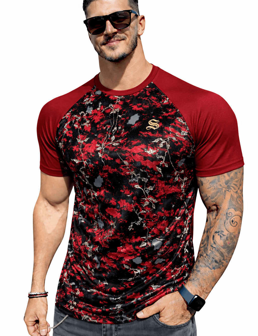 KoAzo 335 - Velvet T-shirt for Men - Sarman Fashion - Wholesale Clothing Fashion Brand for Men from Canada