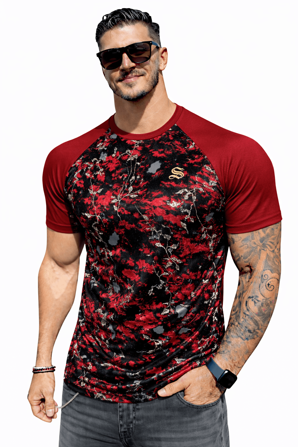 KoAzo 335 - Velvet T-shirt for Men - Sarman Fashion - Wholesale Clothing Fashion Brand for Men from Canada