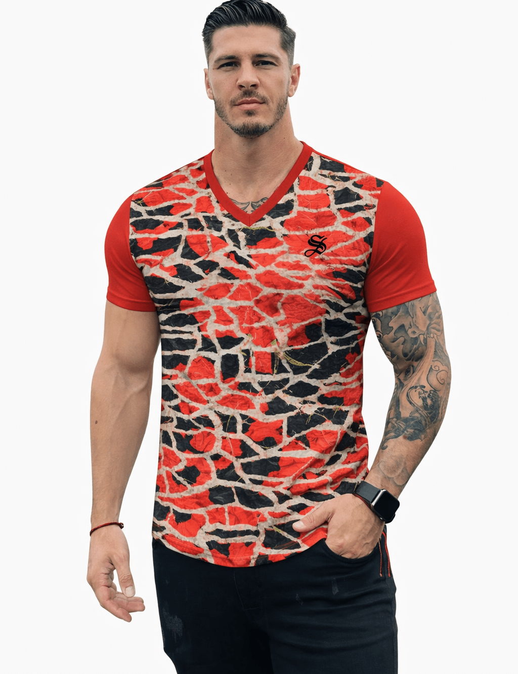 KoAzo 341 - Velvet T-shirt for Men - Sarman Fashion - Wholesale Clothing Fashion Brand for Men from Canada