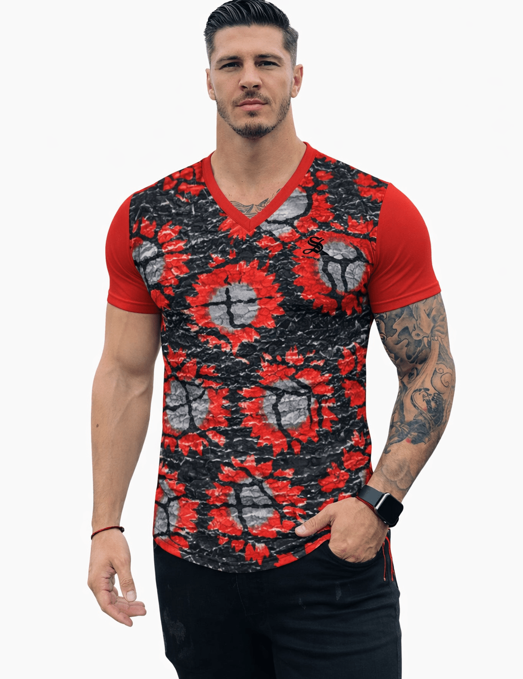 KoAzo 342 - Velvet T-shirt for Men - Sarman Fashion - Wholesale Clothing Fashion Brand for Men from Canada