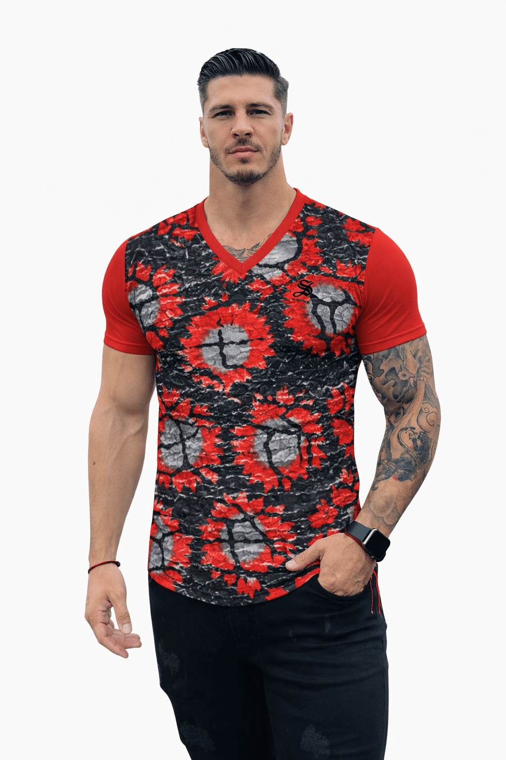 KoAzo 342 - Velvet T-shirt for Men - Sarman Fashion - Wholesale Clothing Fashion Brand for Men from Canada
