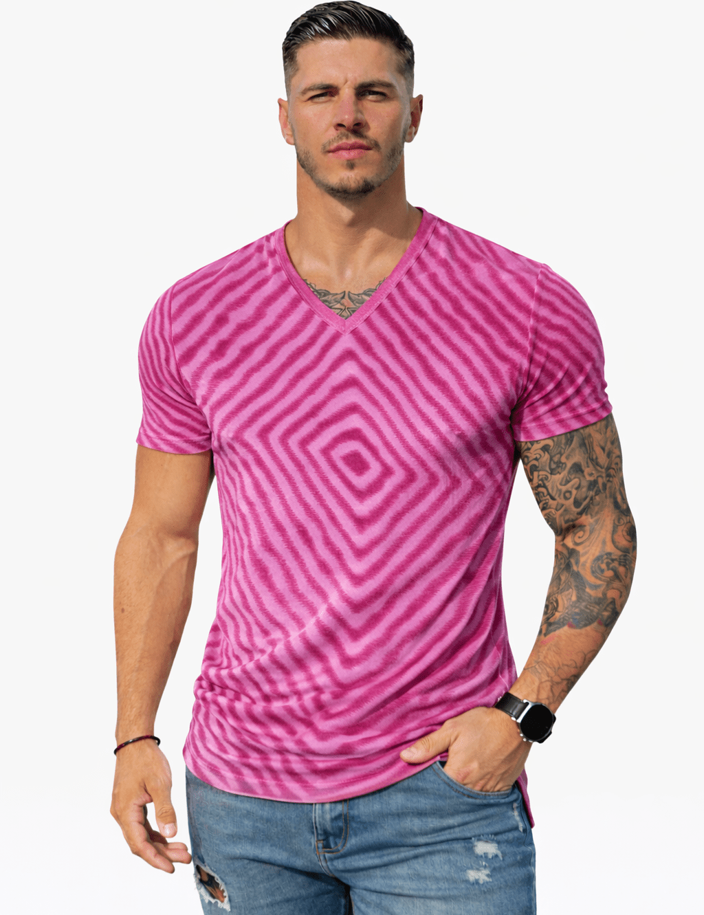 KoAzo 350 - Velvet T-shirt for Men - Sarman Fashion - Wholesale Clothing Fashion Brand for Men from Canada