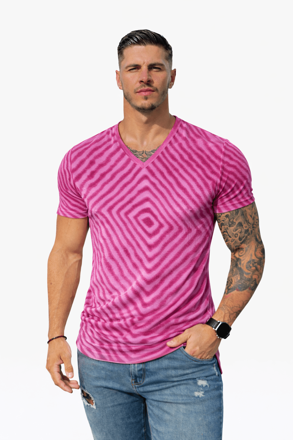 KoAzo 350 - Velvet T-shirt for Men - Sarman Fashion - Wholesale Clothing Fashion Brand for Men from Canada