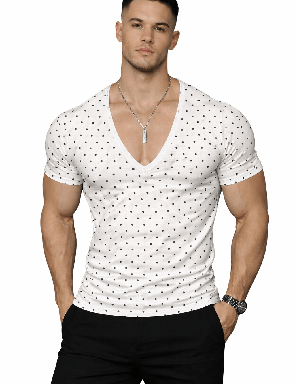 KoAzo 353 - Velvet T-shirt for Men - Sarman Fashion - Wholesale Clothing Fashion Brand for Men from Canada