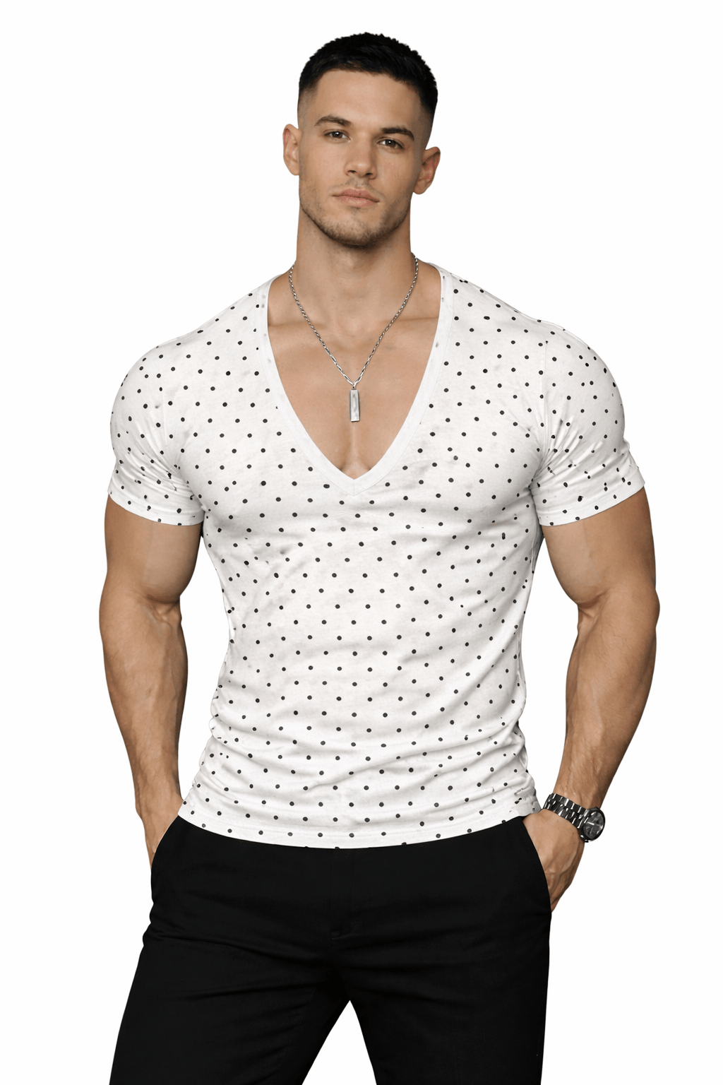 KoAzo 353 - Velvet T-shirt for Men - Sarman Fashion - Wholesale Clothing Fashion Brand for Men from Canada