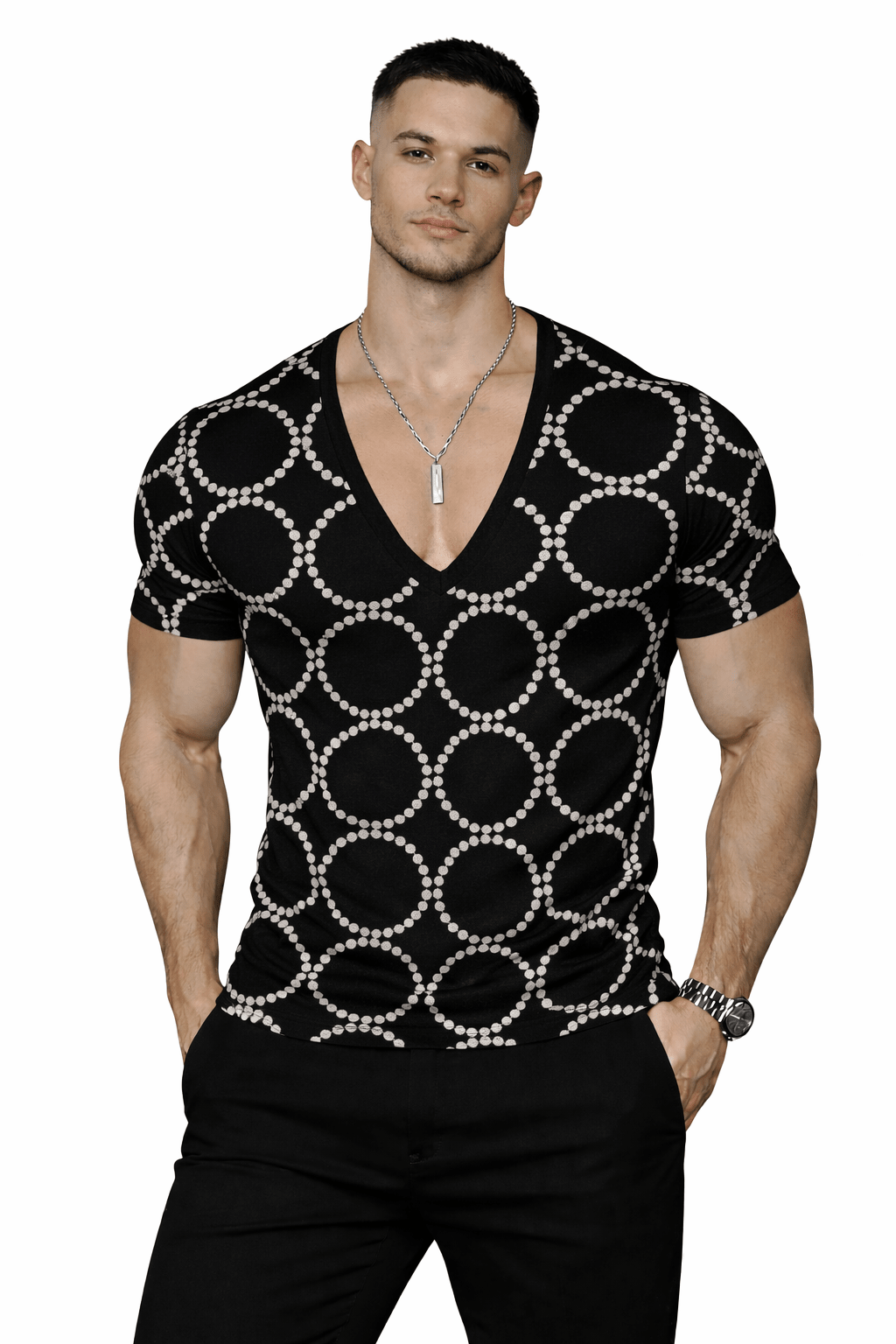 KoAzo 355 - Velvet T-shirt for Men - Sarman Fashion - Wholesale Clothing Fashion Brand for Men from Canada