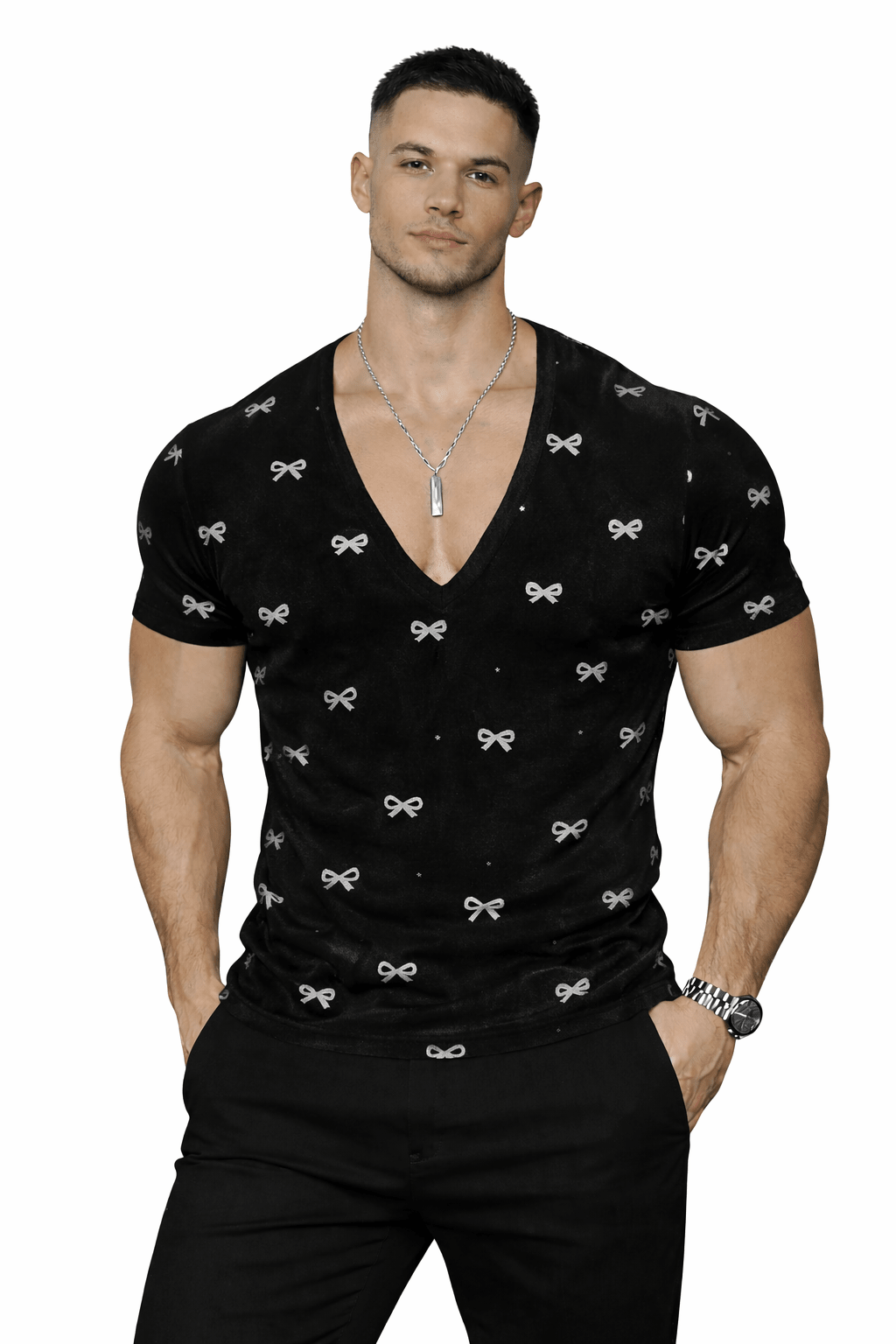 KoAzo 357 - Velvet T-shirt for Men - Sarman Fashion - Wholesale Clothing Fashion Brand for Men from Canada
