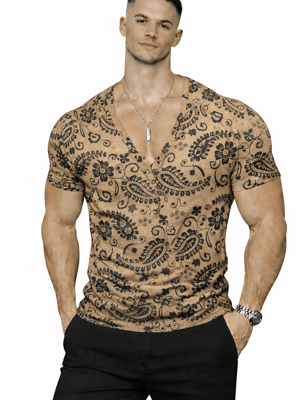 KoAzo 360 - Velvet T-shirt for Men - Sarman Fashion - Wholesale Clothing Fashion Brand for Men from Canada