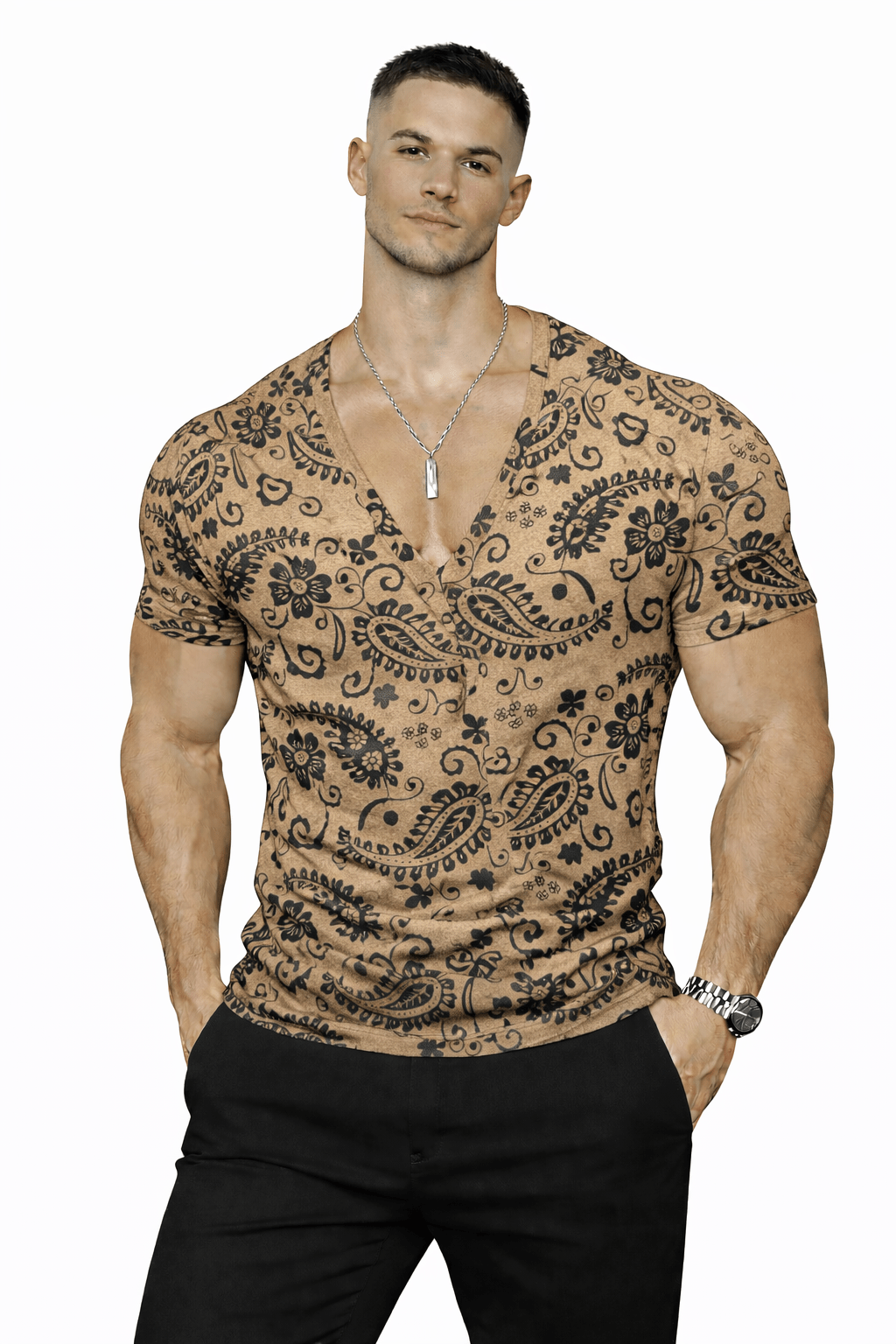 KoAzo 360 - Velvet T-shirt for Men - Sarman Fashion - Wholesale Clothing Fashion Brand for Men from Canada