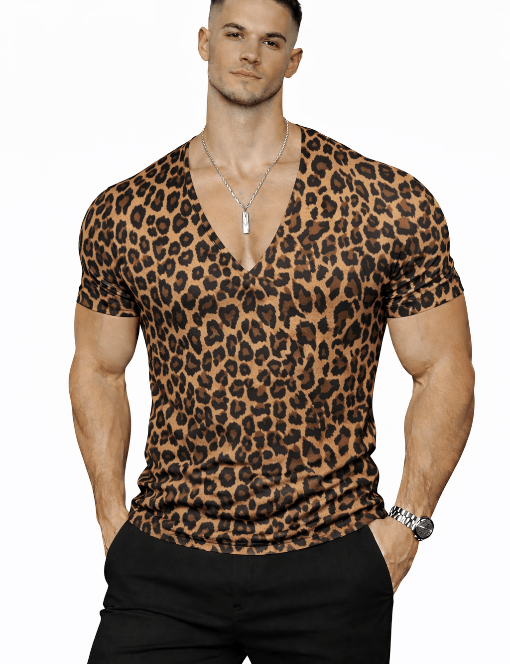 KoAzo 364 - Velvet T-shirt for Men - Sarman Fashion - Wholesale Clothing Fashion Brand for Men from Canada