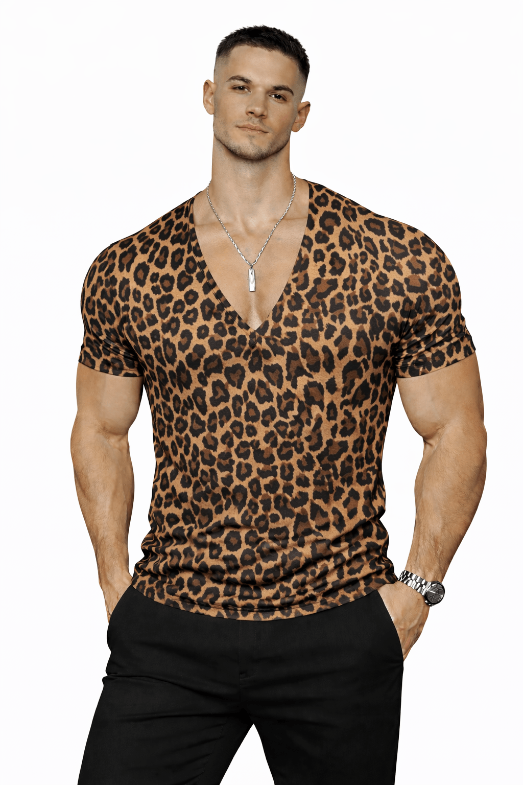 KoAzo 364 - Velvet T-shirt for Men - Sarman Fashion - Wholesale Clothing Fashion Brand for Men from Canada