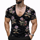 KoAzo 367 - Velvet T-shirt for Men - Sarman Fashion - Wholesale Clothing Fashion Brand for Men from Canada