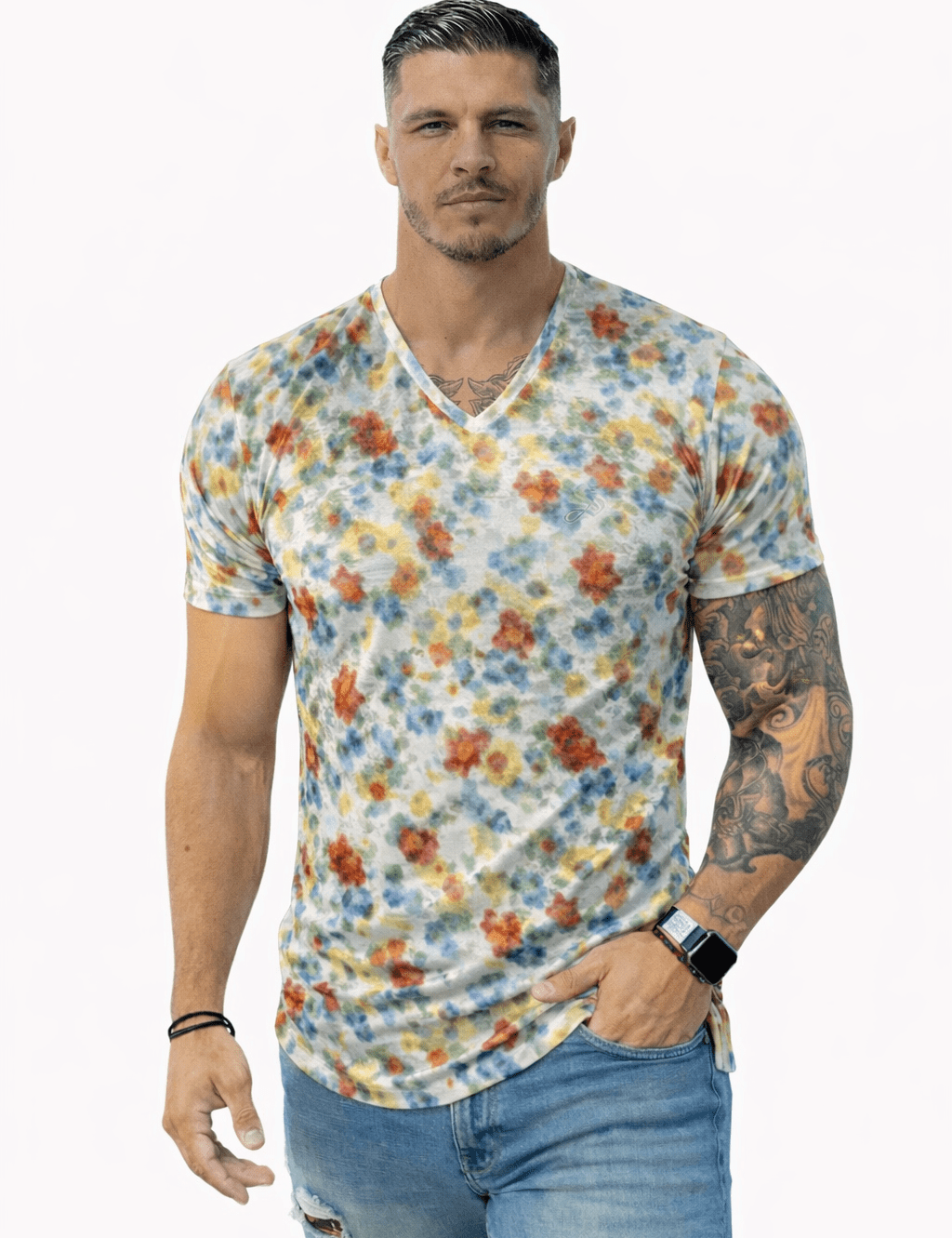 KoAzo 376 - Velvet T-shirt for Men - Sarman Fashion - Wholesale Clothing Fashion Brand for Men from Canada
