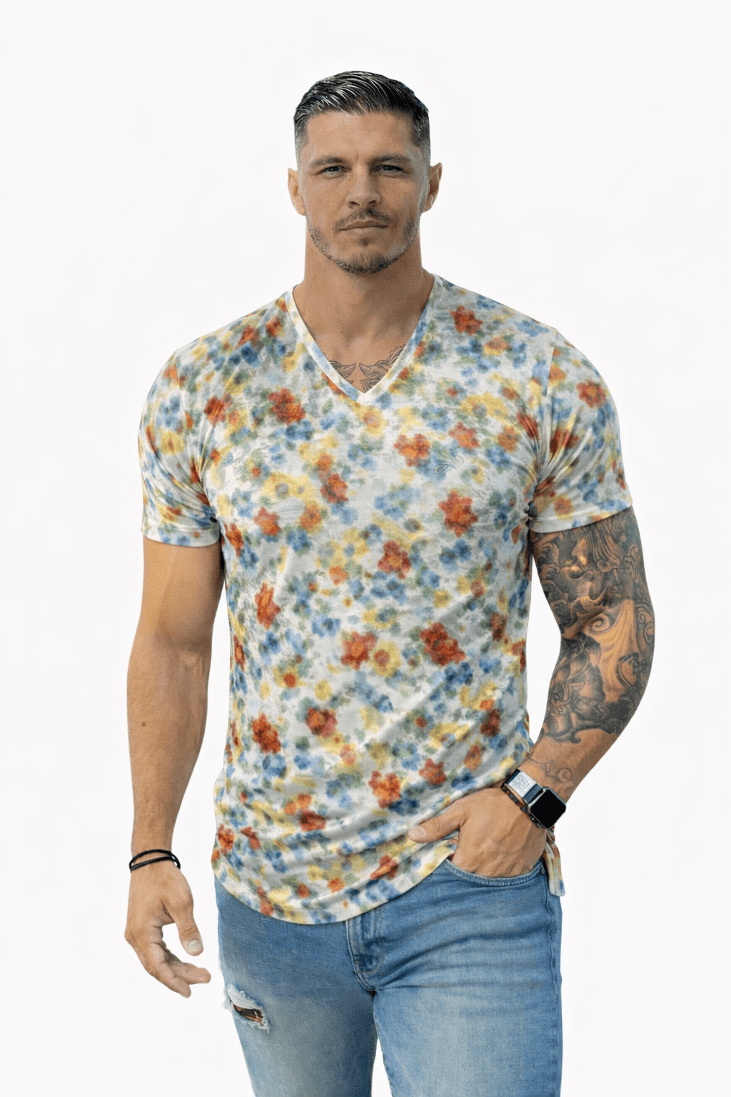 KoAzo 376 - Velvet T-shirt for Men - Sarman Fashion - Wholesale Clothing Fashion Brand for Men from Canada