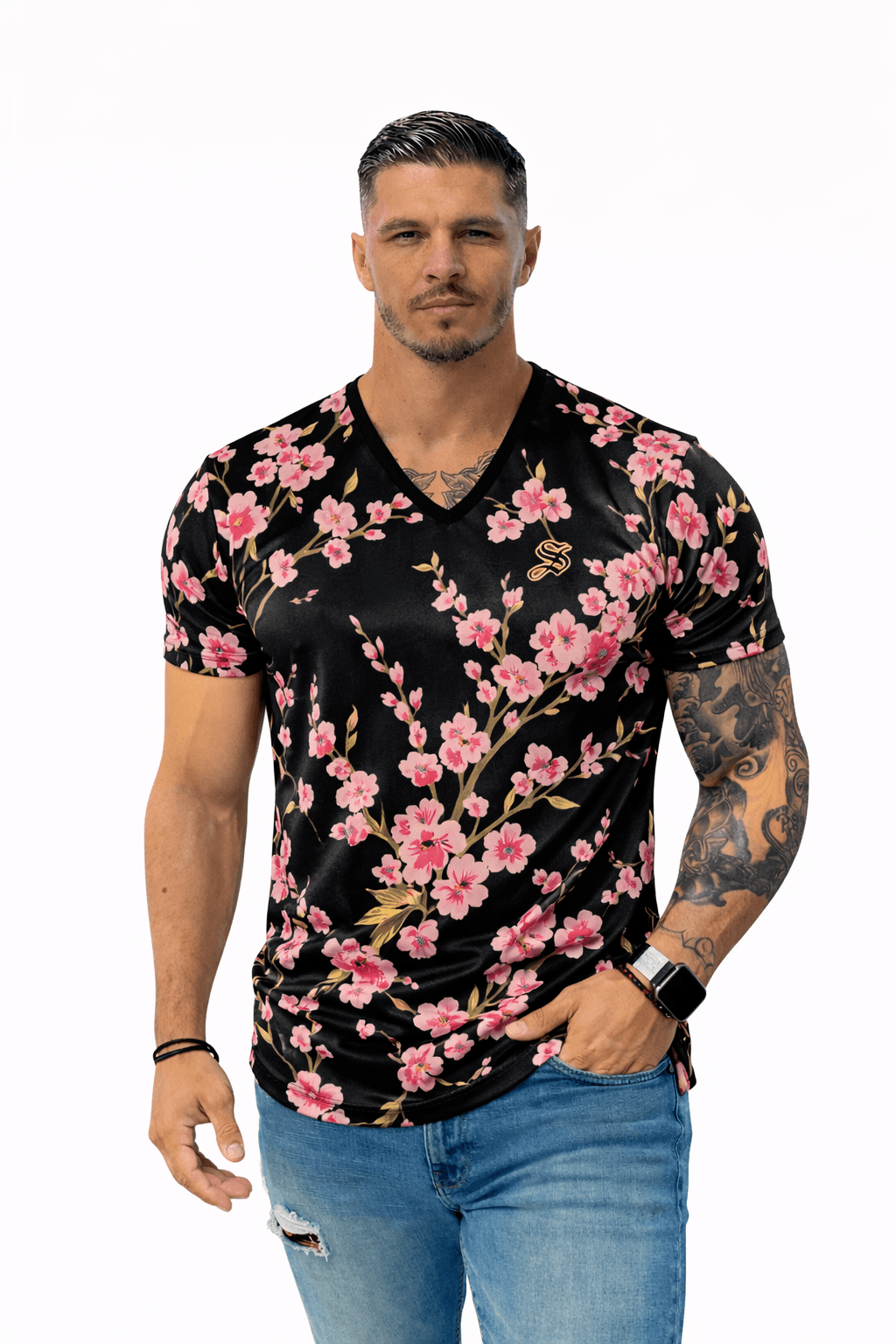 KoAzo 378 - Velvet T-shirt for Men - Sarman Fashion - Wholesale Clothing Fashion Brand for Men from Canada