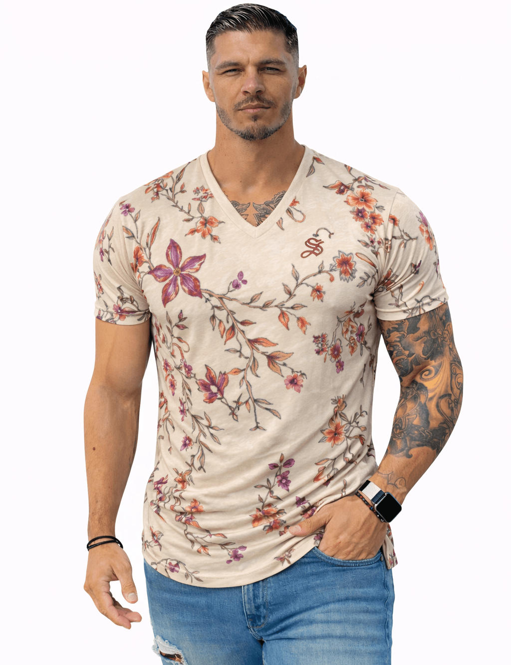 KoAzo 381 - Velvet T-shirt for Men - Sarman Fashion - Wholesale Clothing Fashion Brand for Men from Canada