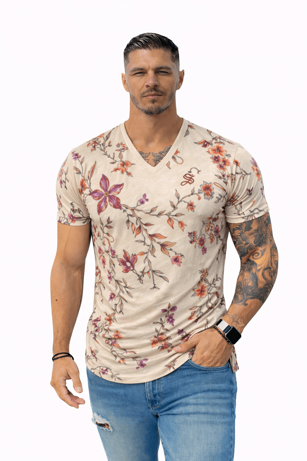 KoAzo 381 - Velvet T-shirt for Men - Sarman Fashion - Wholesale Clothing Fashion Brand for Men from Canada