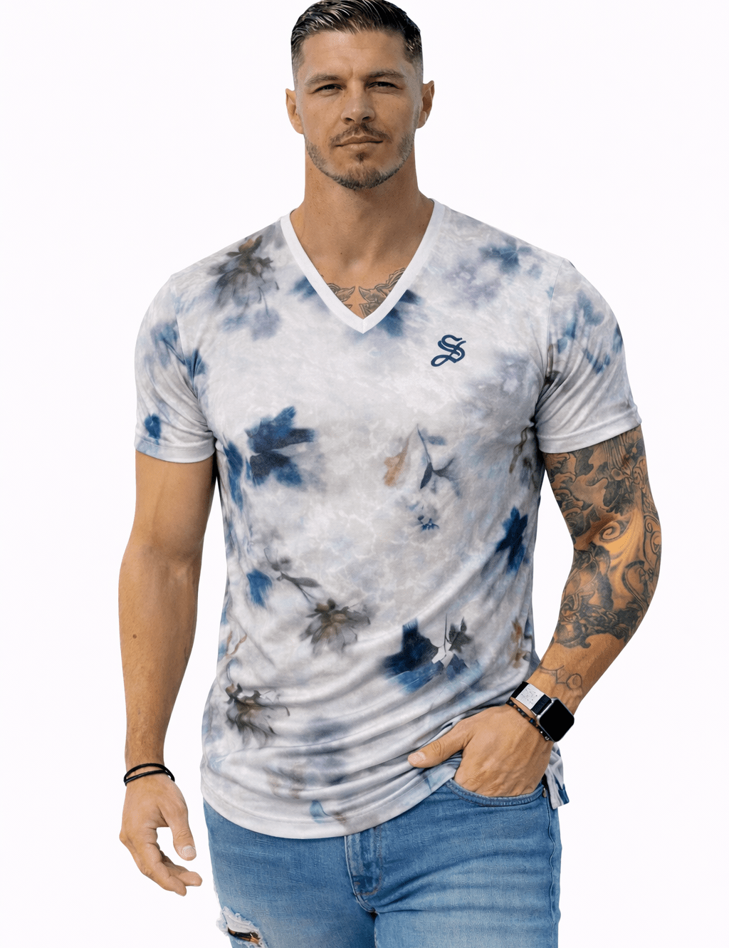 KoAzo 383 - Velvet T-shirt for Men - Sarman Fashion - Wholesale Clothing Fashion Brand for Men from Canada
