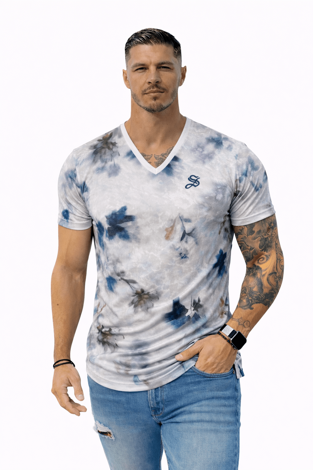 KoAzo 383 - Velvet T-shirt for Men - Sarman Fashion - Wholesale Clothing Fashion Brand for Men from Canada