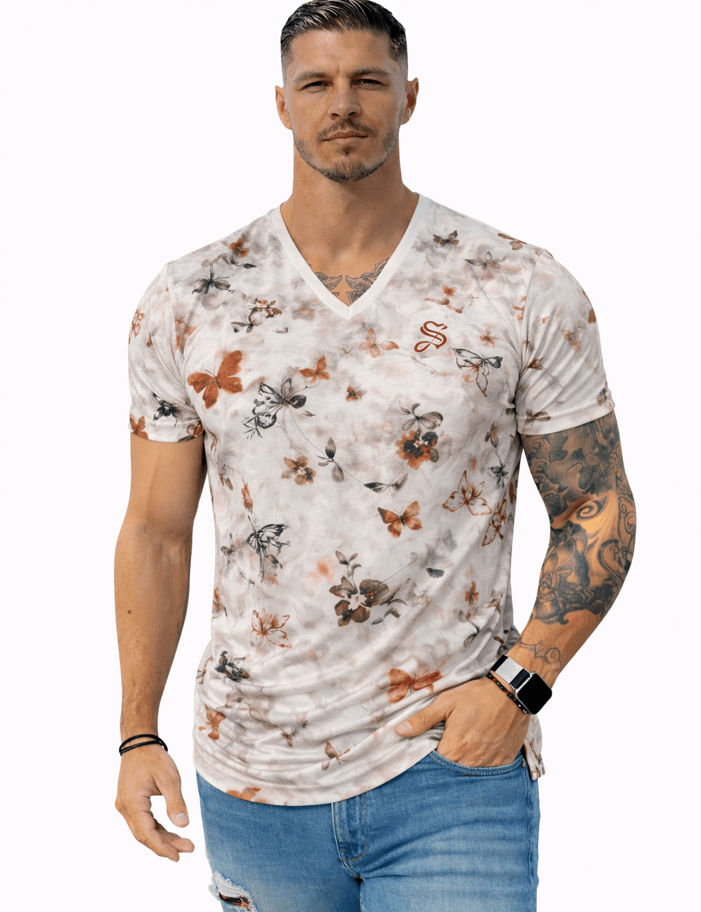 KoAzo 384 - Velvet T-shirt for Men - Sarman Fashion - Wholesale Clothing Fashion Brand for Men from Canada