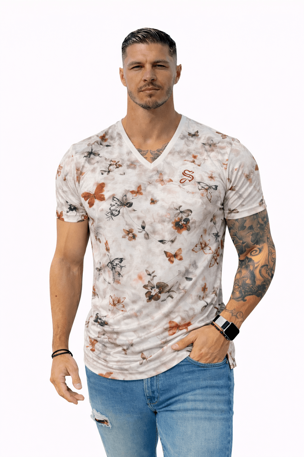 KoAzo 384 - Velvet T-shirt for Men - Sarman Fashion - Wholesale Clothing Fashion Brand for Men from Canada