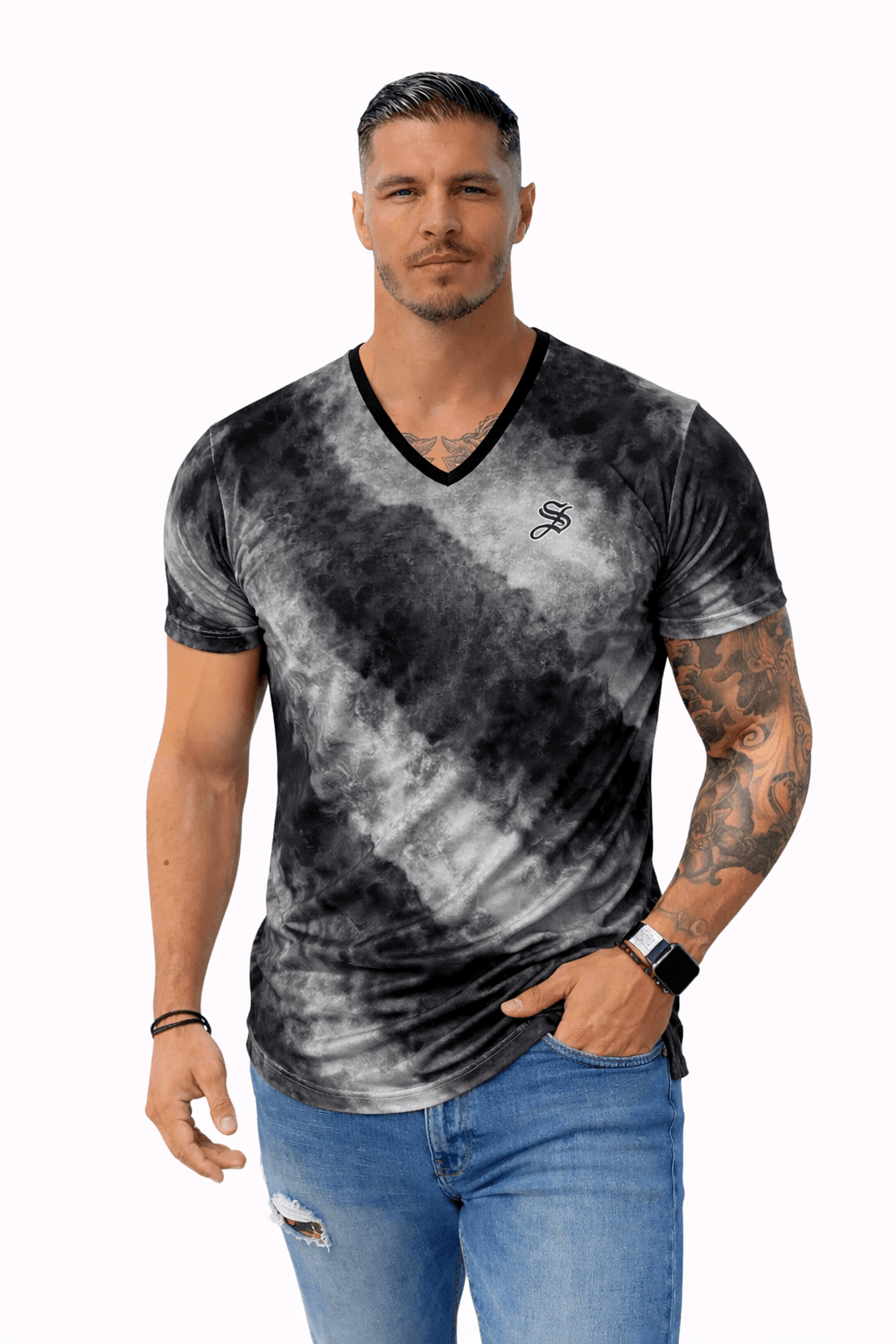 KoAzo 385 - Velvet T-shirt for Men - Sarman Fashion - Wholesale Clothing Fashion Brand for Men from Canada