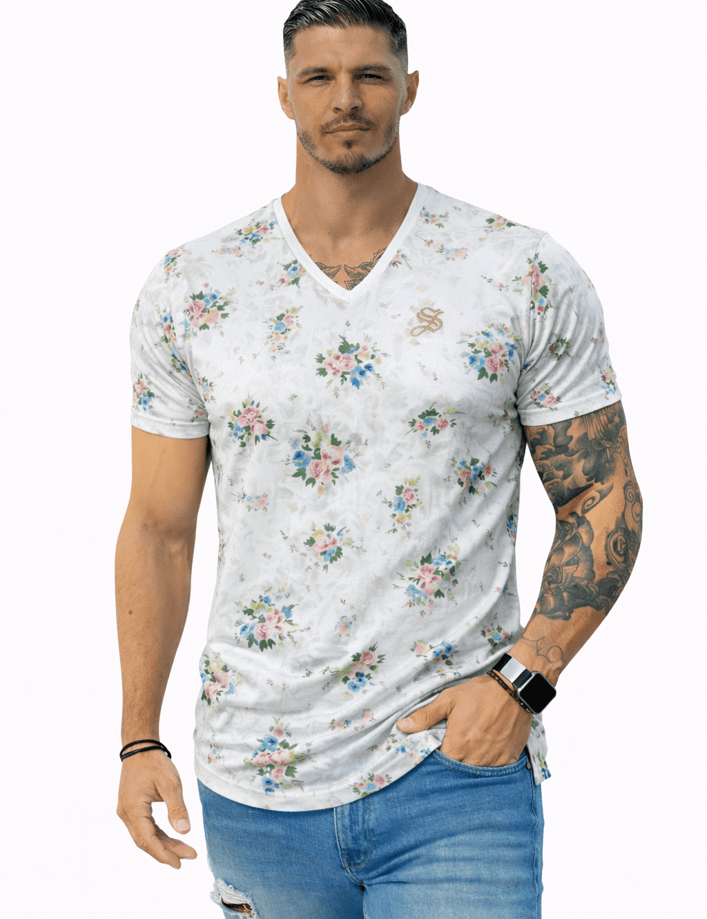 KoAzo 386 - Velvet T-shirt for Men - Sarman Fashion - Wholesale Clothing Fashion Brand for Men from Canada