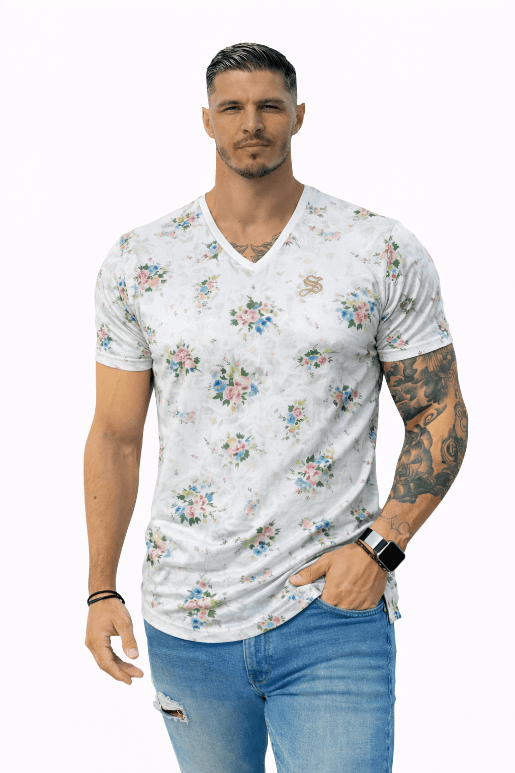 KoAzo 386 - Velvet T-shirt for Men - Sarman Fashion - Wholesale Clothing Fashion Brand for Men from Canada