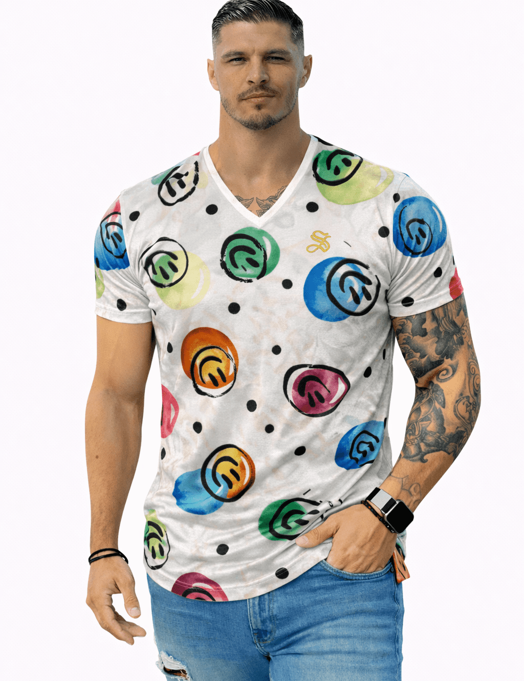 KoAzo 388 - Velvet T-shirt for Men - Sarman Fashion - Wholesale Clothing Fashion Brand for Men from Canada