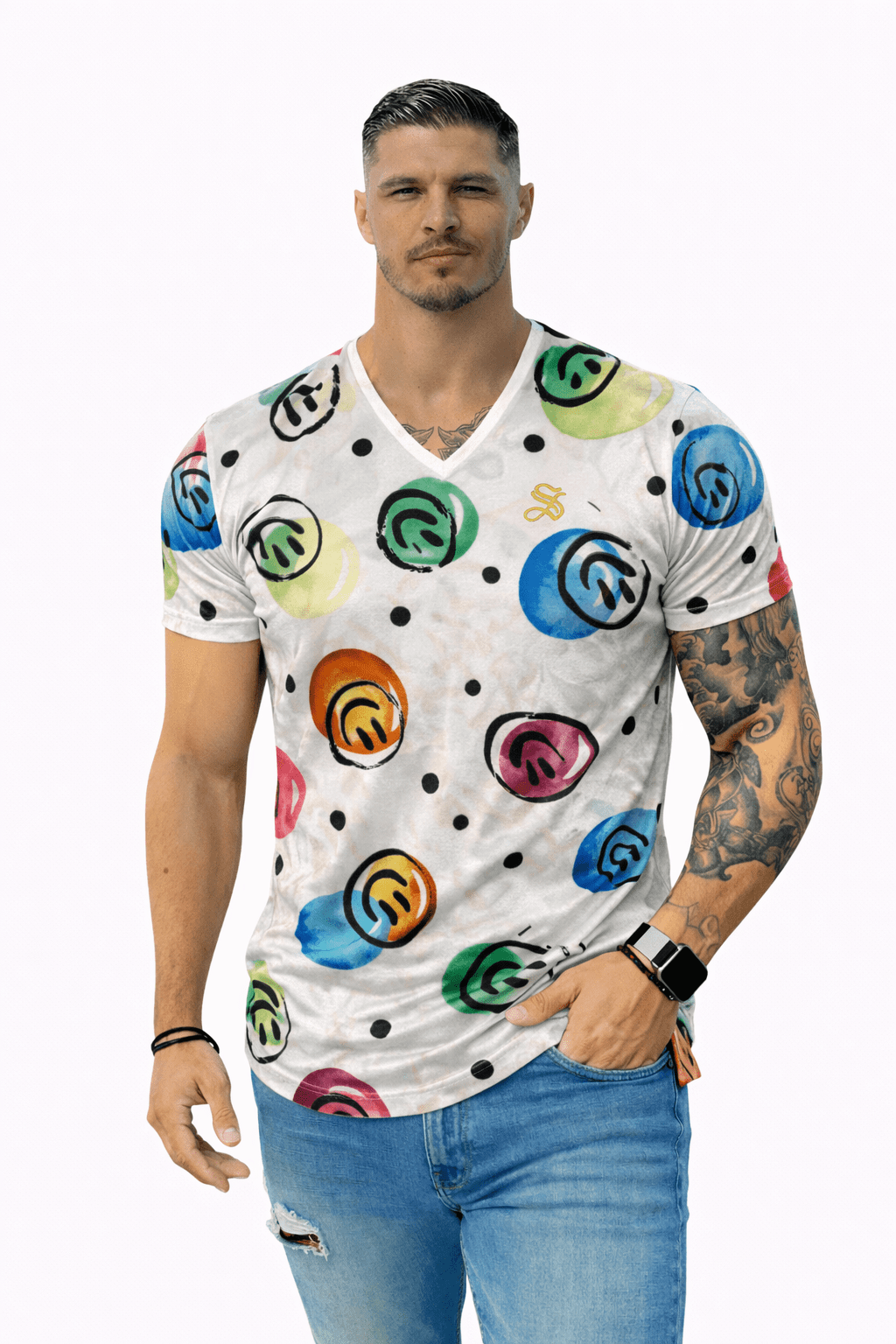 KoAzo 388 - Velvet T-shirt for Men - Sarman Fashion - Wholesale Clothing Fashion Brand for Men from Canada