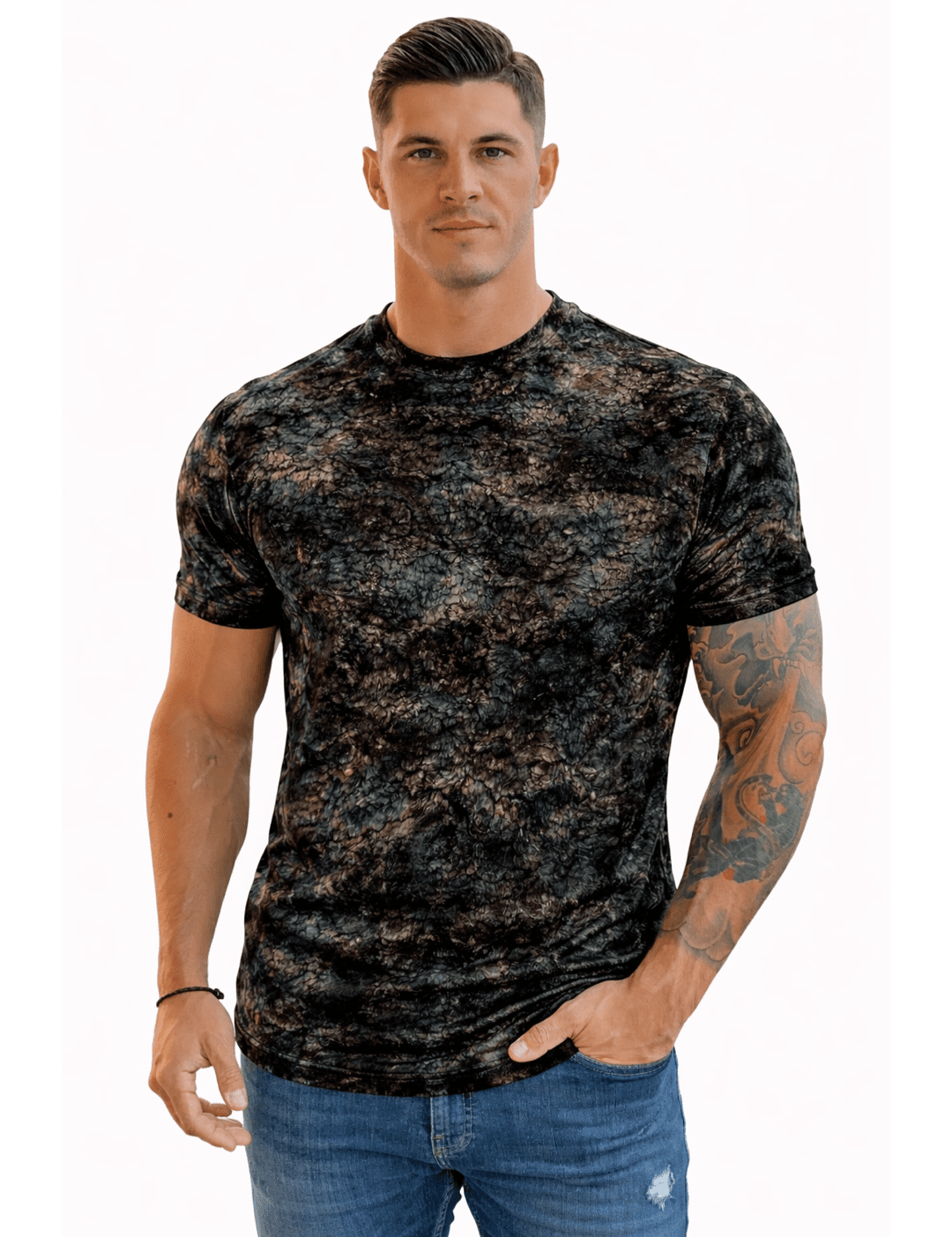KoAzo 42 - Velvet T-shirt for Men - Sarman Fashion - Wholesale Clothing Fashion Brand for Men from Canada