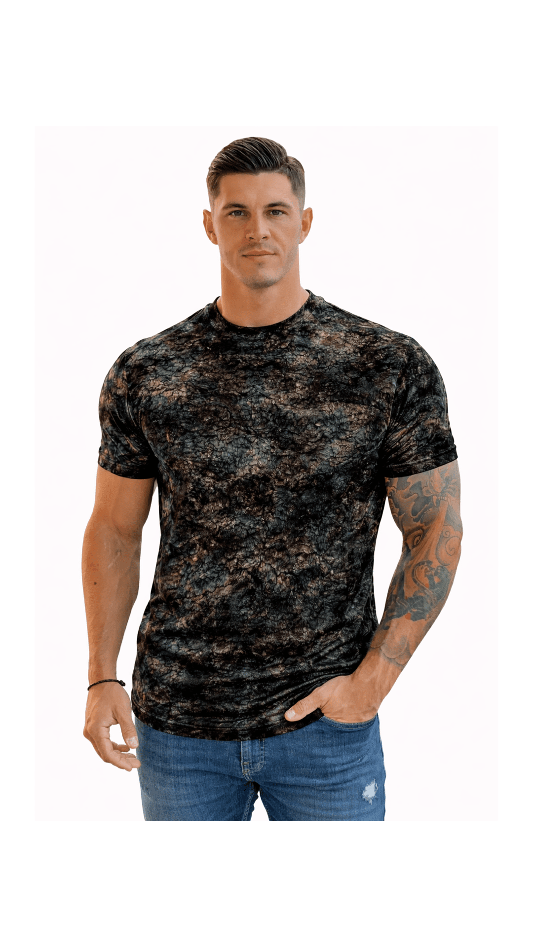 KoAzo 42 - Velvet T-shirt for Men - Sarman Fashion - Wholesale Clothing Fashion Brand for Men from Canada