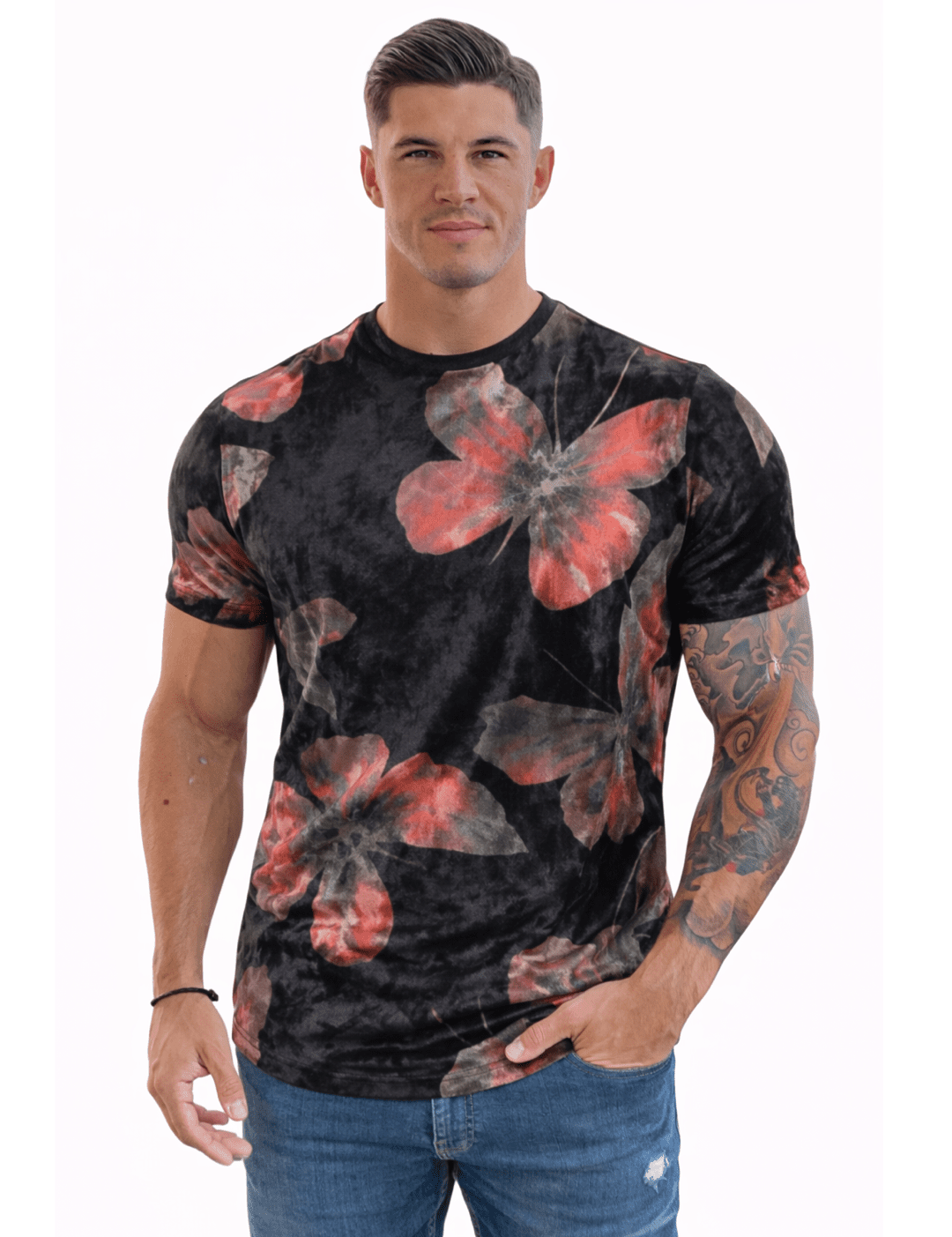 KoAzo 43 - Velvet T-shirt for Men - Sarman Fashion - Wholesale Clothing Fashion Brand for Men from Canada