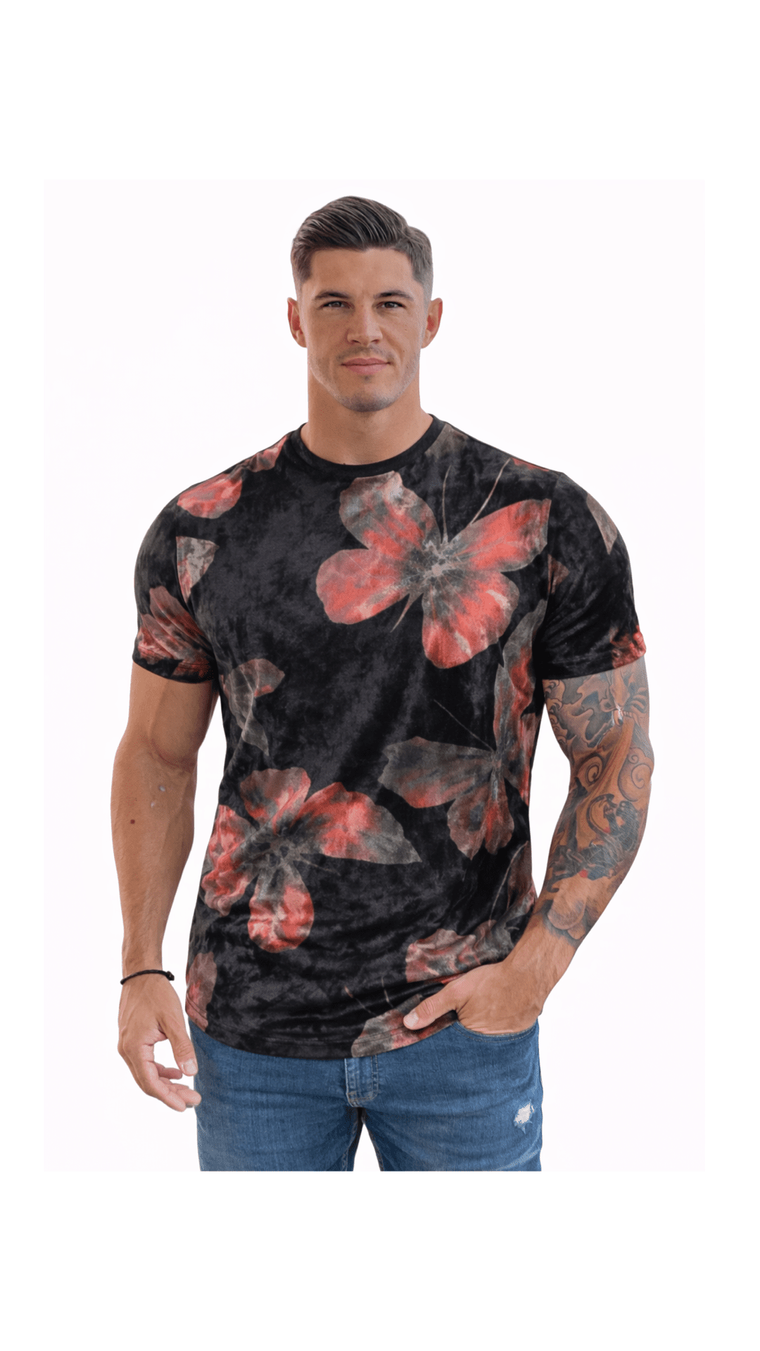 KoAzo 43 - Velvet T-shirt for Men - Sarman Fashion - Wholesale Clothing Fashion Brand for Men from Canada