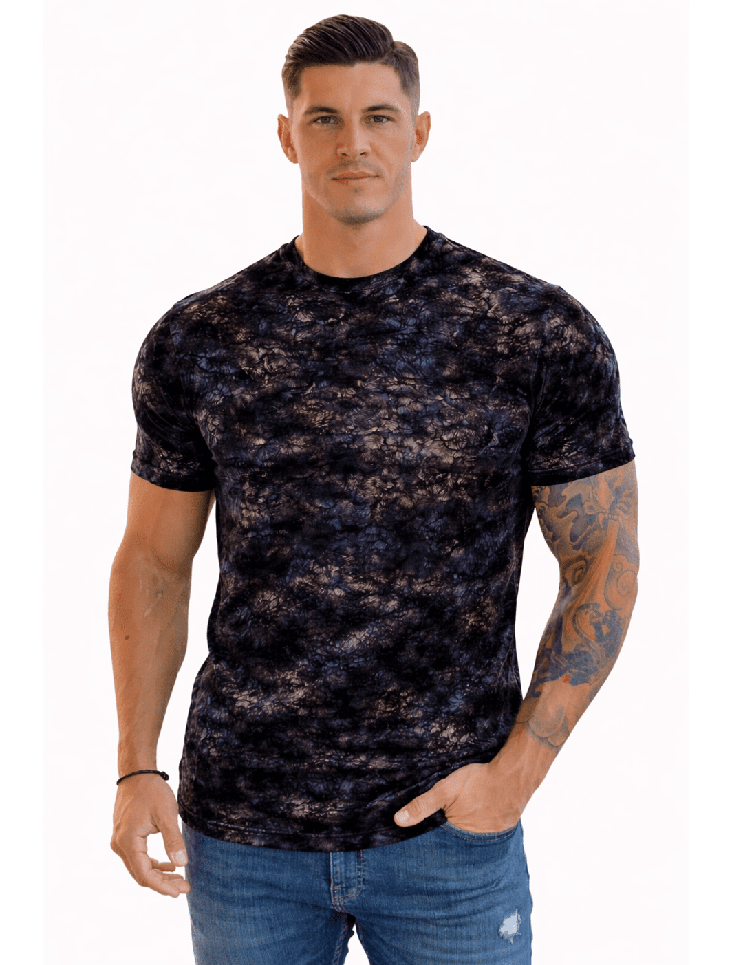 KoAzo 45 - Velvet T-shirt for Men - Sarman Fashion - Wholesale Clothing Fashion Brand for Men from Canada