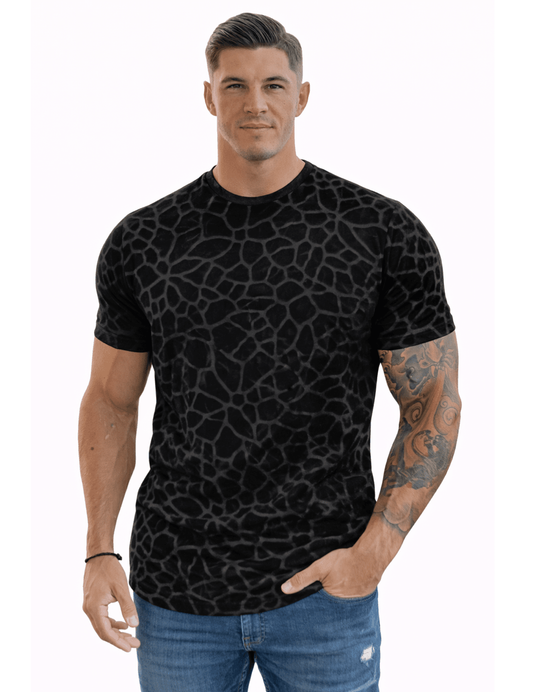 KoAzo 47 - Velvet T-shirt for Men - Sarman Fashion - Wholesale Clothing Fashion Brand for Men from Canada