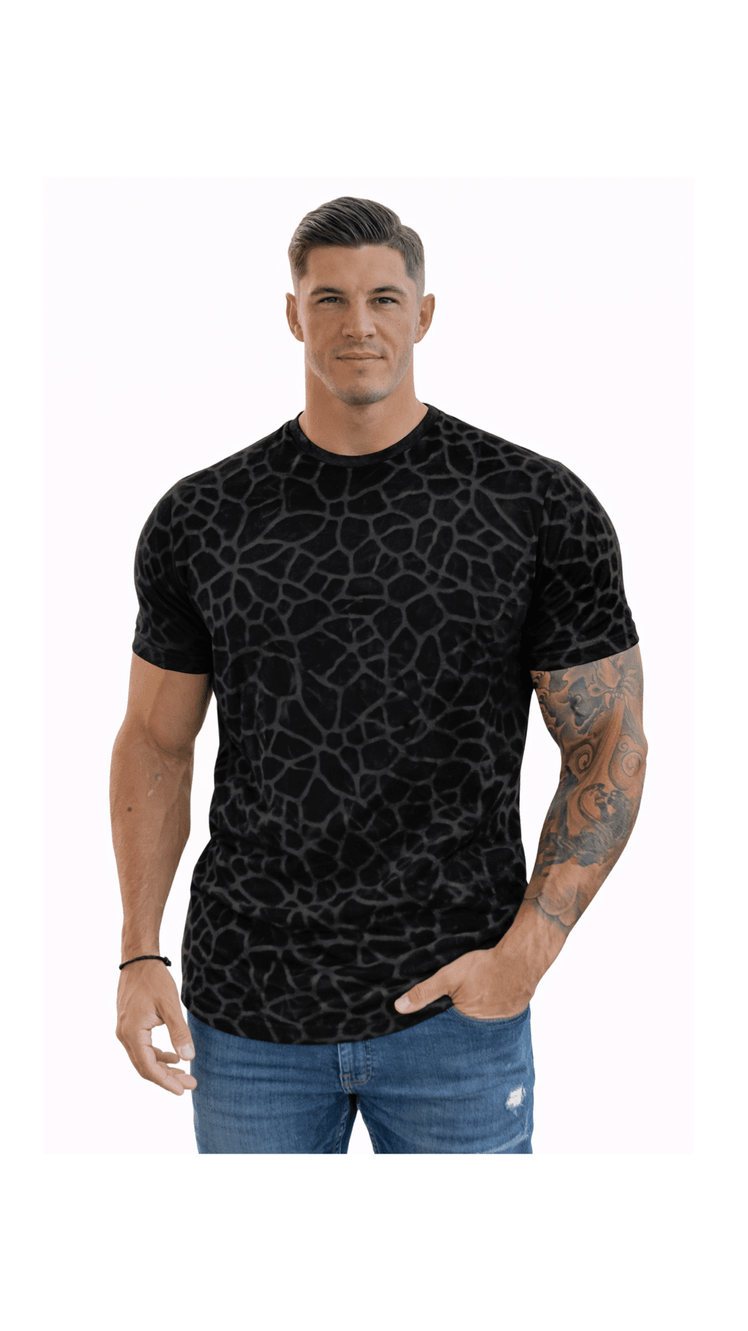 KoAzo 47 - Velvet T-shirt for Men - Sarman Fashion - Wholesale Clothing Fashion Brand for Men from Canada