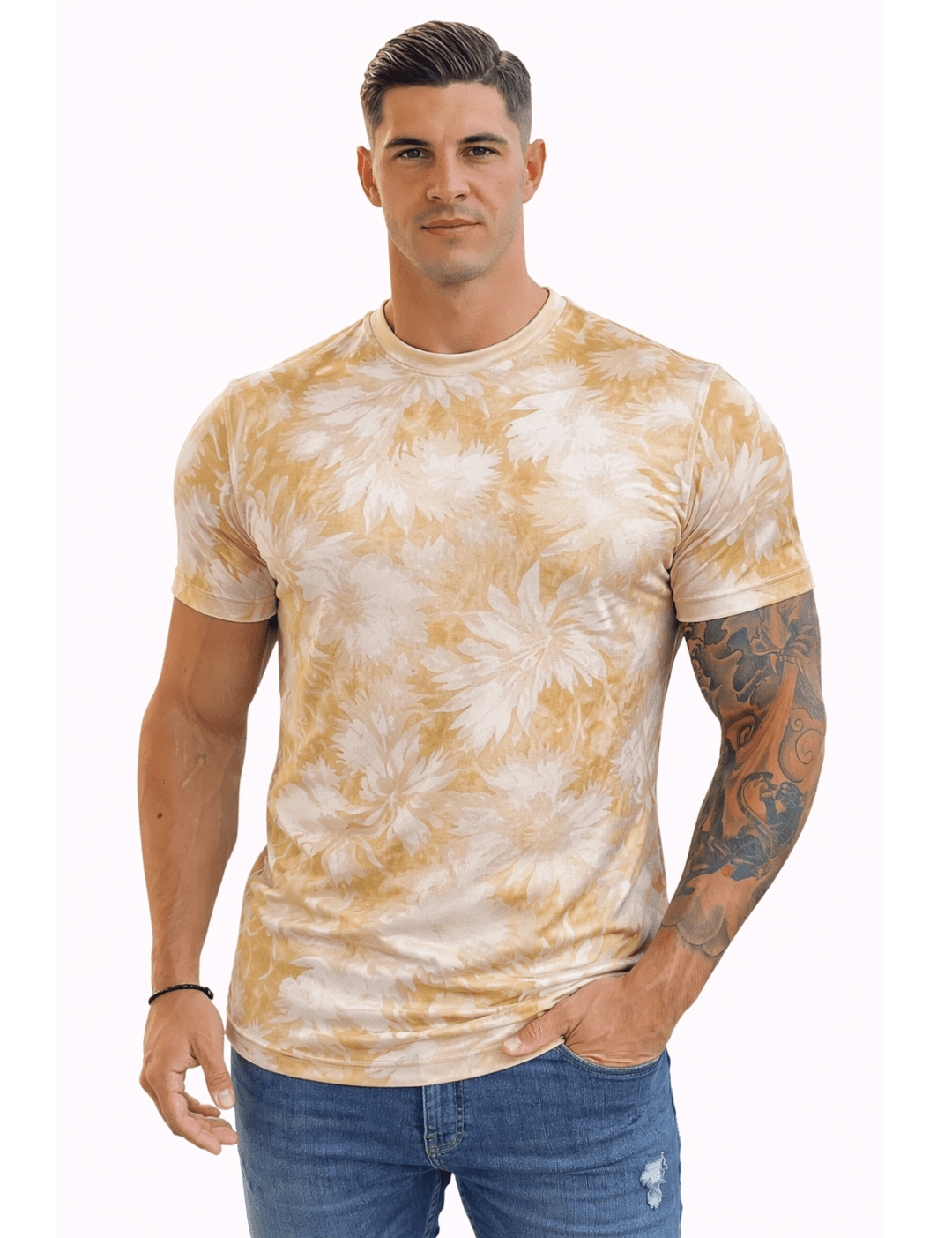 KoAzo 48 - Velvet T-shirt for Men - Sarman Fashion - Wholesale Clothing Fashion Brand for Men from Canada