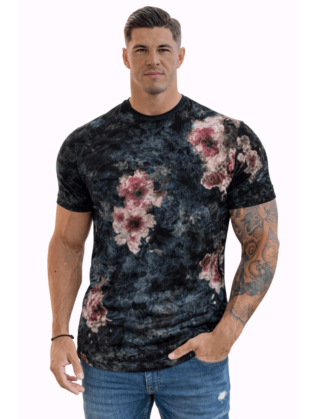KoAzo 49 - Velvet T-shirt for Men - Sarman Fashion - Wholesale Clothing Fashion Brand for Men from Canada
