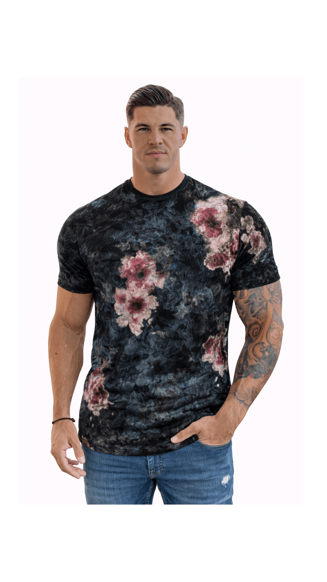 KoAzo 49 - Velvet T-shirt for Men - Sarman Fashion - Wholesale Clothing Fashion Brand for Men from Canada