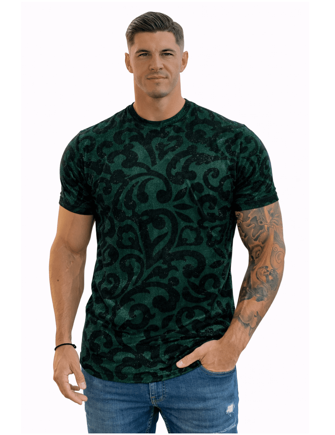 KoAzo 50 - Velvet T-shirt for Men - Sarman Fashion - Wholesale Clothing Fashion Brand for Men from Canada