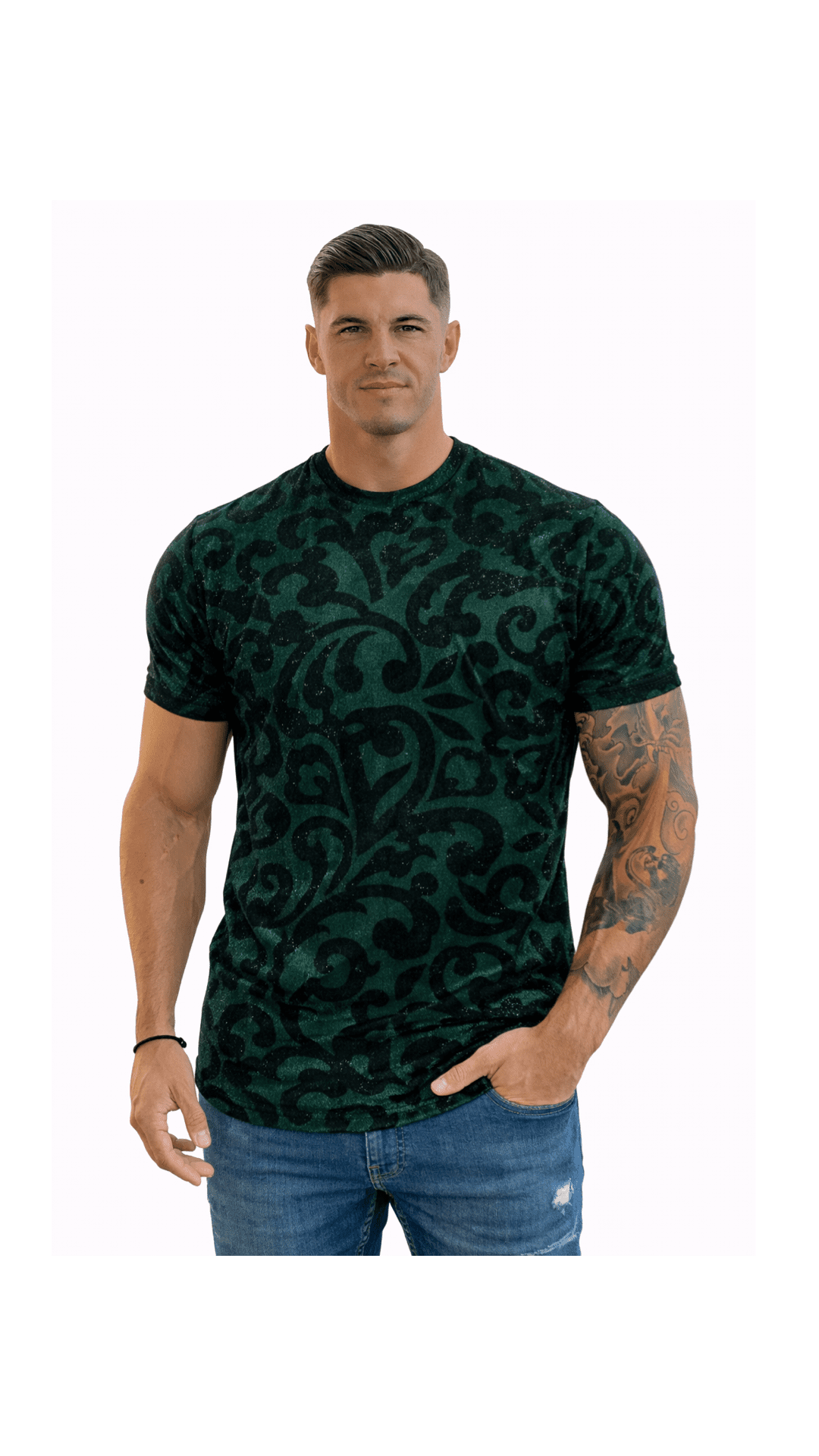 KoAzo 50 - Velvet T-shirt for Men - Sarman Fashion - Wholesale Clothing Fashion Brand for Men from Canada