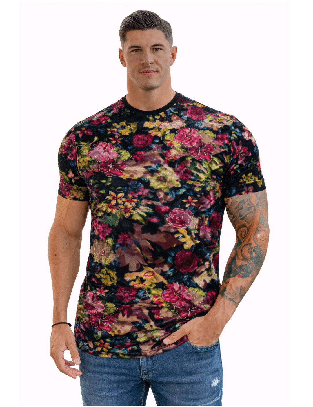 KoAzo 52 - Velvet T-shirt for Men - Sarman Fashion - Wholesale Clothing Fashion Brand for Men from Canada