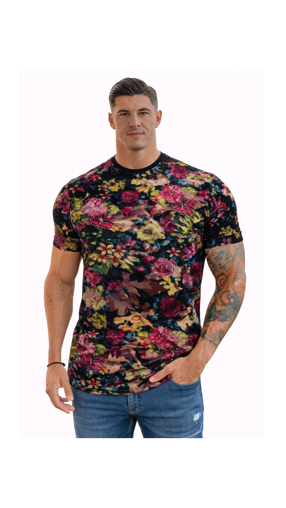 KoAzo 52 - Velvet T-shirt for Men - Sarman Fashion - Wholesale Clothing Fashion Brand for Men from Canada