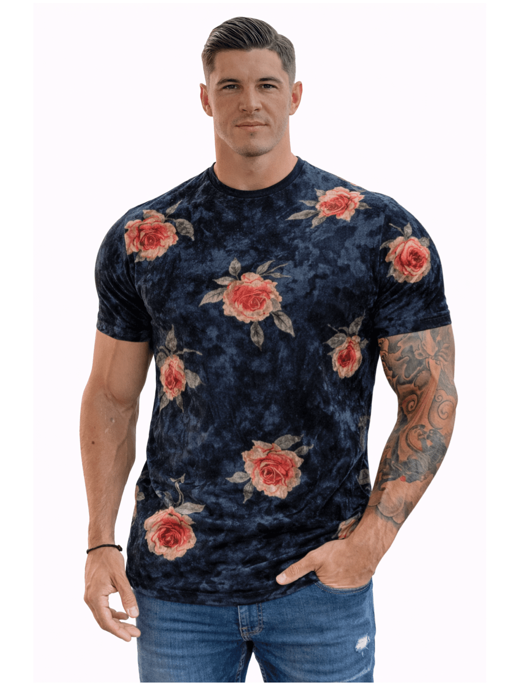 KoAzo 53 - Velvet T-shirt for Men - Sarman Fashion - Wholesale Clothing Fashion Brand for Men from Canada