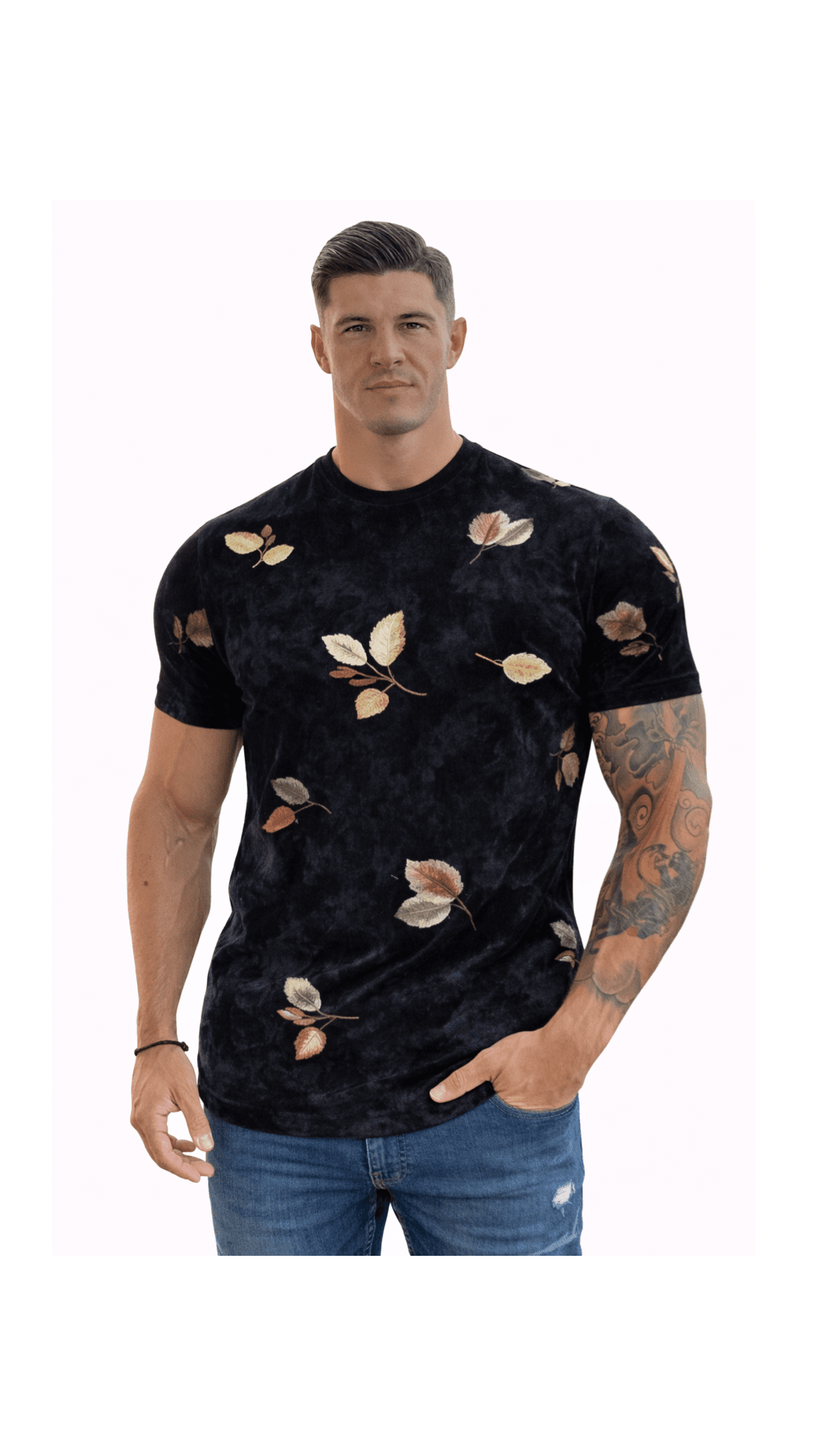 KoAzo 54 - Velvet T-shirt for Men - Sarman Fashion - Wholesale Clothing Fashion Brand for Men from Canada
