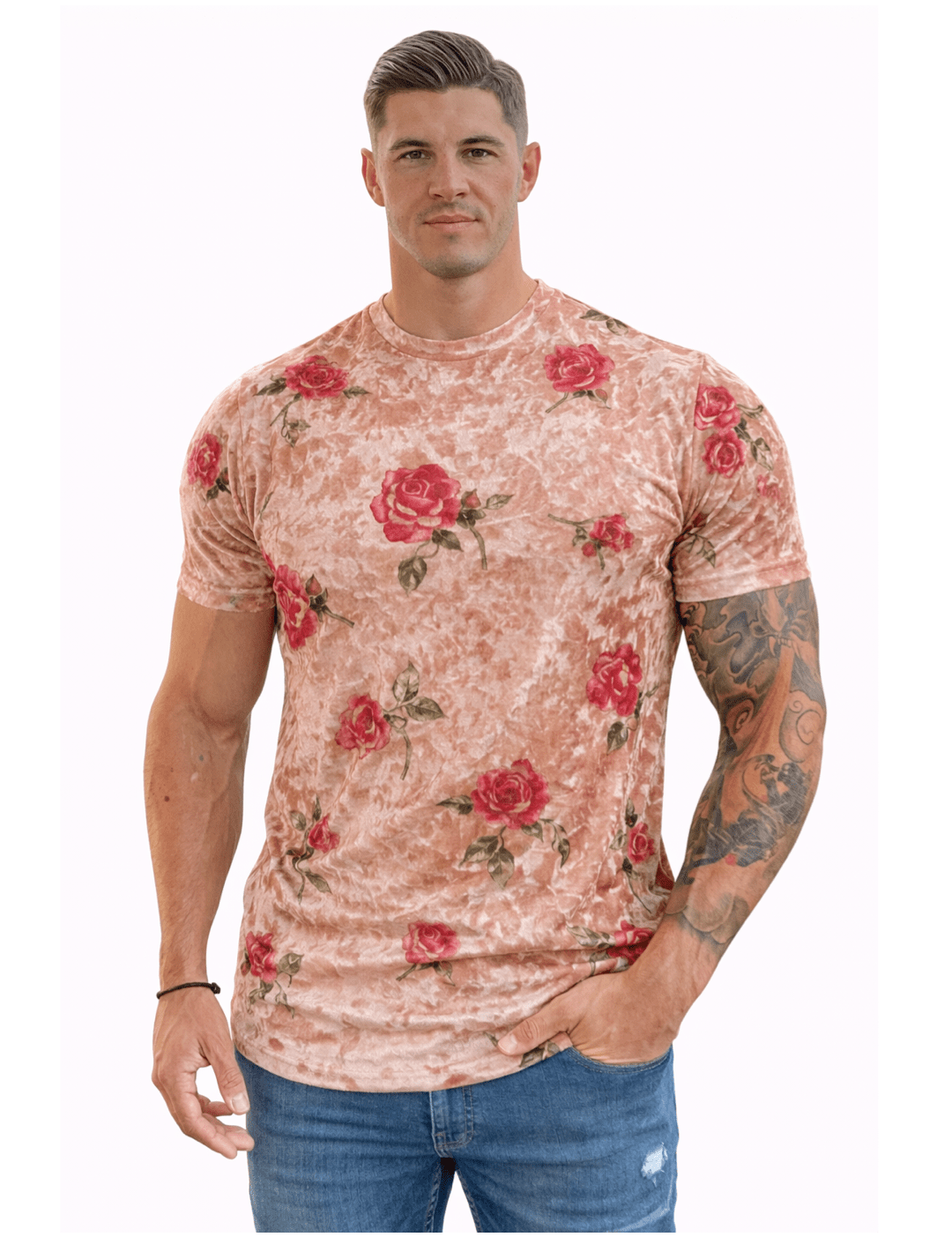 KoAzo 55 - Velvet T-shirt for Men - Sarman Fashion - Wholesale Clothing Fashion Brand for Men from Canada