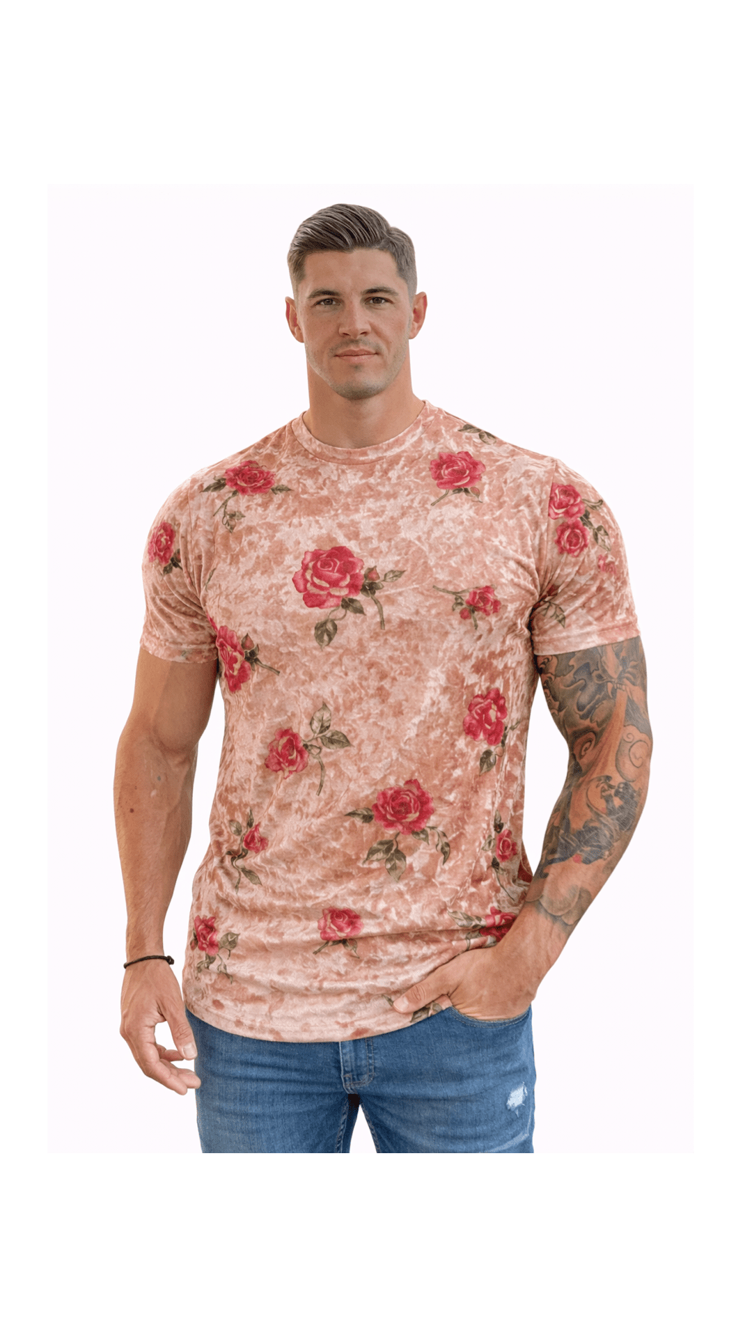 KoAzo 55 - Velvet T-shirt for Men - Sarman Fashion - Wholesale Clothing Fashion Brand for Men from Canada
