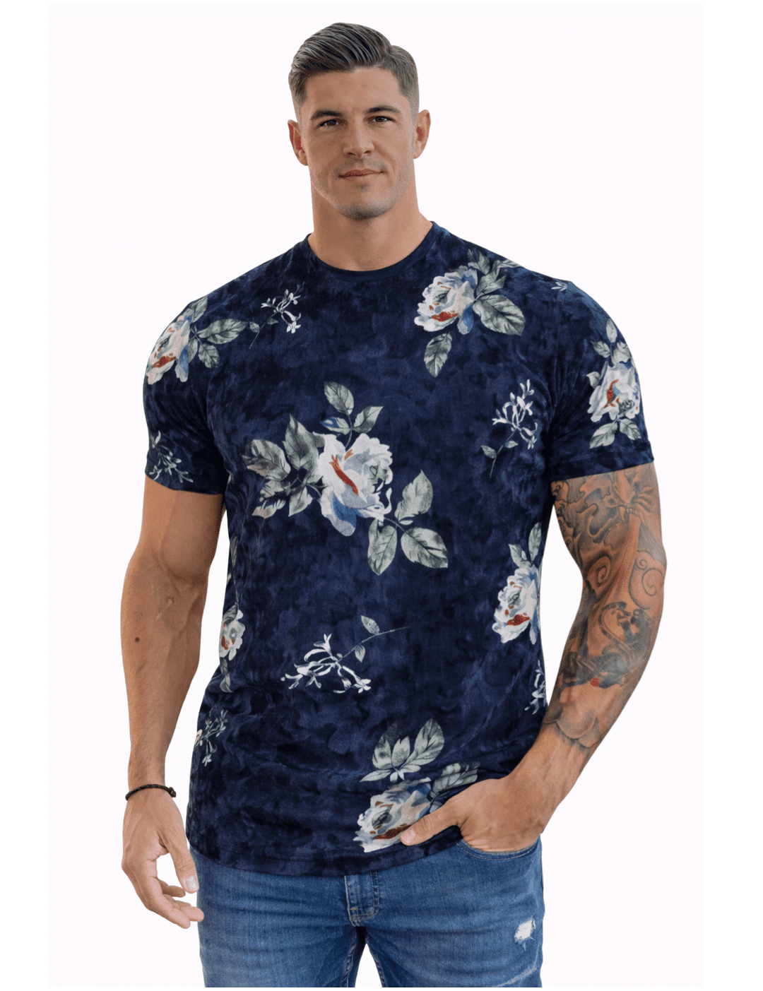 KoAzo 56 - Velvet T-shirt for Men - Sarman Fashion - Wholesale Clothing Fashion Brand for Men from Canada